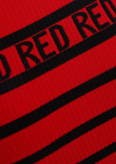 RED Valentino REDValentino - Ribbed striped intarsia-knit sweater - Red - S