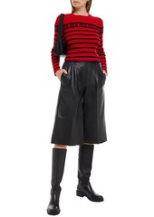 RED Valentino REDValentino - Ribbed striped intarsia-knit sweater - Red - S
