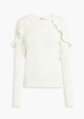 RED Valentino REDValentino - Ruffled cotton sweater - White - M