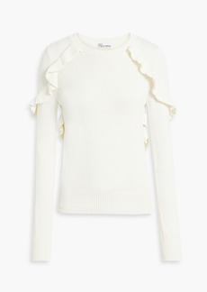 RED Valentino REDValentino - Ruffled cotton sweater - White - M
