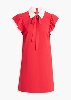 RED Valentino REDValentino - Ruffled crepe mini shirt dress - Red - IT 36