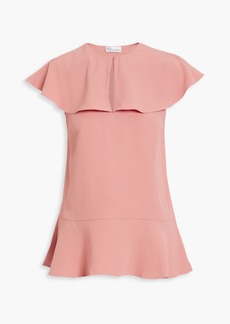 RED Valentino REDValentino - Ruffled cutout crepe top - Pink - IT 40