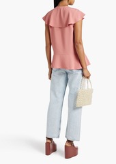 RED Valentino REDValentino - Ruffled cutout crepe top - Pink - IT 38