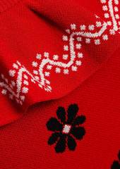 RED Valentino REDValentino - Ruffled jacquard-knit mini dress - Red - XS