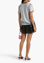 RED Valentino REDValentino - Ruffled layered point d'esprit and cotton-jersey T-shirt - Black - XS
