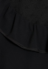 RED Valentino REDValentino - Point d'esprit-trimmed ruffled crepe mini dress - Black - IT 38