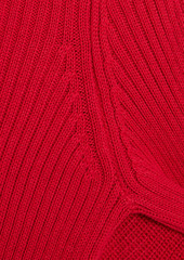 RED Valentino REDValentino - Ruffled ribbed cotton sweater - Red - M