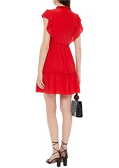 RED Valentino REDValentino - Ruffled silk crepe de chine mini dress - Red - IT 40
