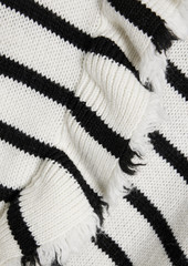 RED Valentino REDValentino - Ruffled striped knitted sweater - White - XS