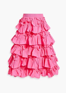 RED Valentino REDValentino - Ruffled taffeta midi skirt - Pink - IT 38