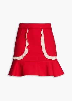 RED Valentino REDValentino - Ruffled twill mini skirt - Red - IT 36