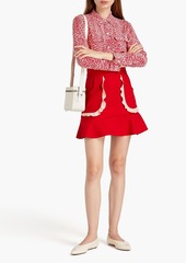 RED Valentino REDValentino - Ruffled twill mini skirt - Red - IT 36