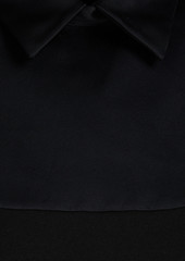 RED Valentino REDValentino - Satin-paneled crepe mini dress - Black - IT 38