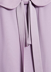 RED Valentino REDValentino - Satin-trimmed ruffled crepe mini dress - Purple - IT 36