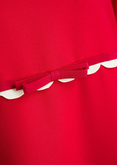 RED Valentino REDValentino - Scalloped crepe mini dress - Red - IT 36