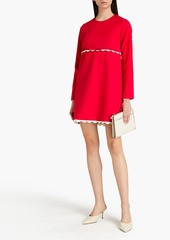 RED Valentino REDValentino - Scalloped crepe mini dress - Red - IT 36