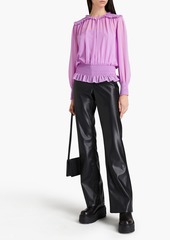 RED Valentino REDValentino - Shirred chiffon blouse - Purple - IT 40