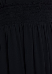 RED Valentino REDValentino - Shirred crepe de chine midi dress - Black - IT 40