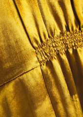 RED Valentino REDValentino - Shirred velvet mini dress - Yellow - IT 36