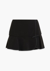 RED Valentino REDValentino - Skirt-effect fluted crepe shorts - Black - IT 36