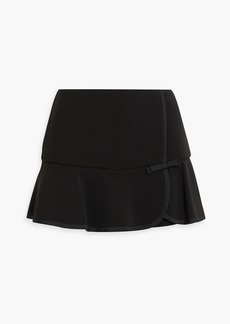 RED Valentino REDValentino - Skirt-effect fluted crepe shorts - Black - IT 36