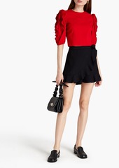 RED Valentino REDValentino - Skirt-effect ruffled crepe shorts - Black - IT 38
