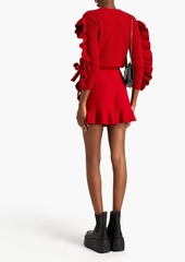 RED Valentino REDValentino - Skirt-effect ruffled crepe shorts - Red - IT 36