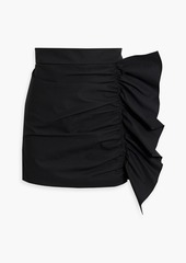 RED Valentino REDValentino - Skirt-effect ruffled piqué shorts - Black - IT 40