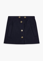 RED Valentino REDValentino - Skirt-effect wool-blend felt shorts - Blue - IT 44