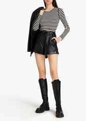 RED Valentino REDValentino - Striped intarsia wool bodysuit - Black - S