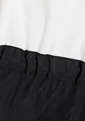 RED Valentino REDValentino - Tiered cotton-blend poplin and taffeta mini shirt dress - Black - IT 38