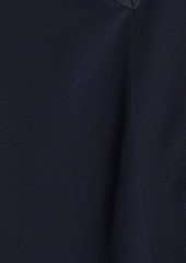 RED Valentino REDValentino - Velvet-trimmed silk-crepe blouse - Blue - IT 38