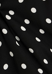 RED Valentino REDValentino - Wrap-effect polka-dot crepe mini dress - Black - IT 40