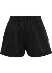 RED Valentino REDValentino - Grosgrain-trimmed jersey shorts - Black - XS