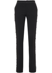 RED Valentino REDValentino - Snap-detailed stretch-twill slim-leg pants - Black - IT 38