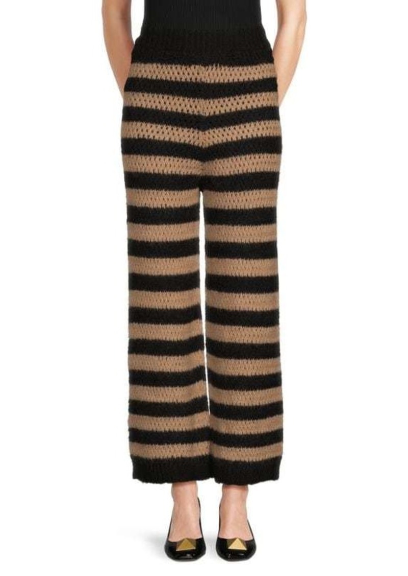 RED Valentino Striped Mohair Blend Pants