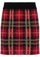 RED Valentino tartan knitted skirt