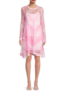 RED Valentino Tie Dye Mohair Blend Sweater Dress