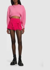 RED Valentino Viscose Blend Shorts W/ Bow