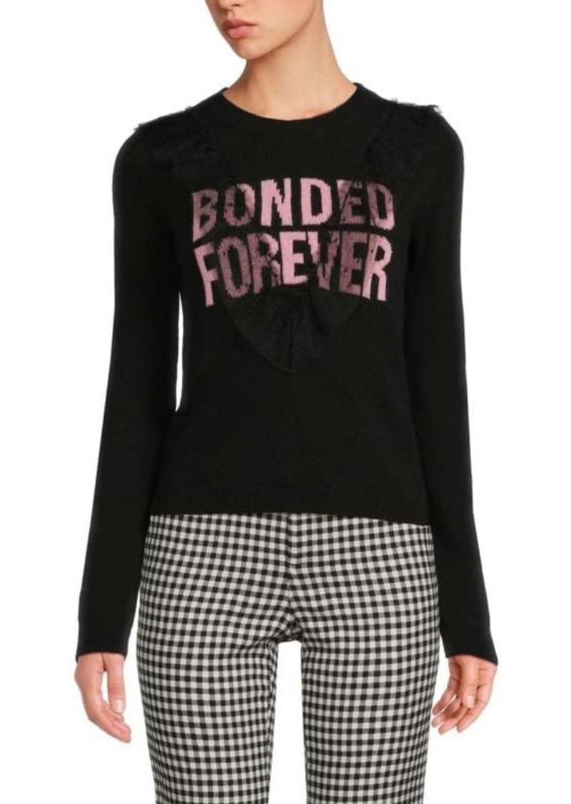 RED Valentino Wool Blend Bonded Forever Sweater