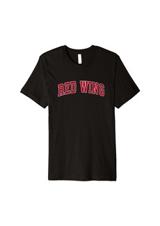Mens Red Wing Minnesota MN Vintage Sports Design Red Design Premium T-Shirt