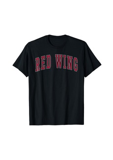 Red Wing Minnesota Souvenir College Style Red Text T-Shirt