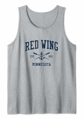 Red Wing MN Vintage Navy Crossed Oars & Boat Anchor Tank Top