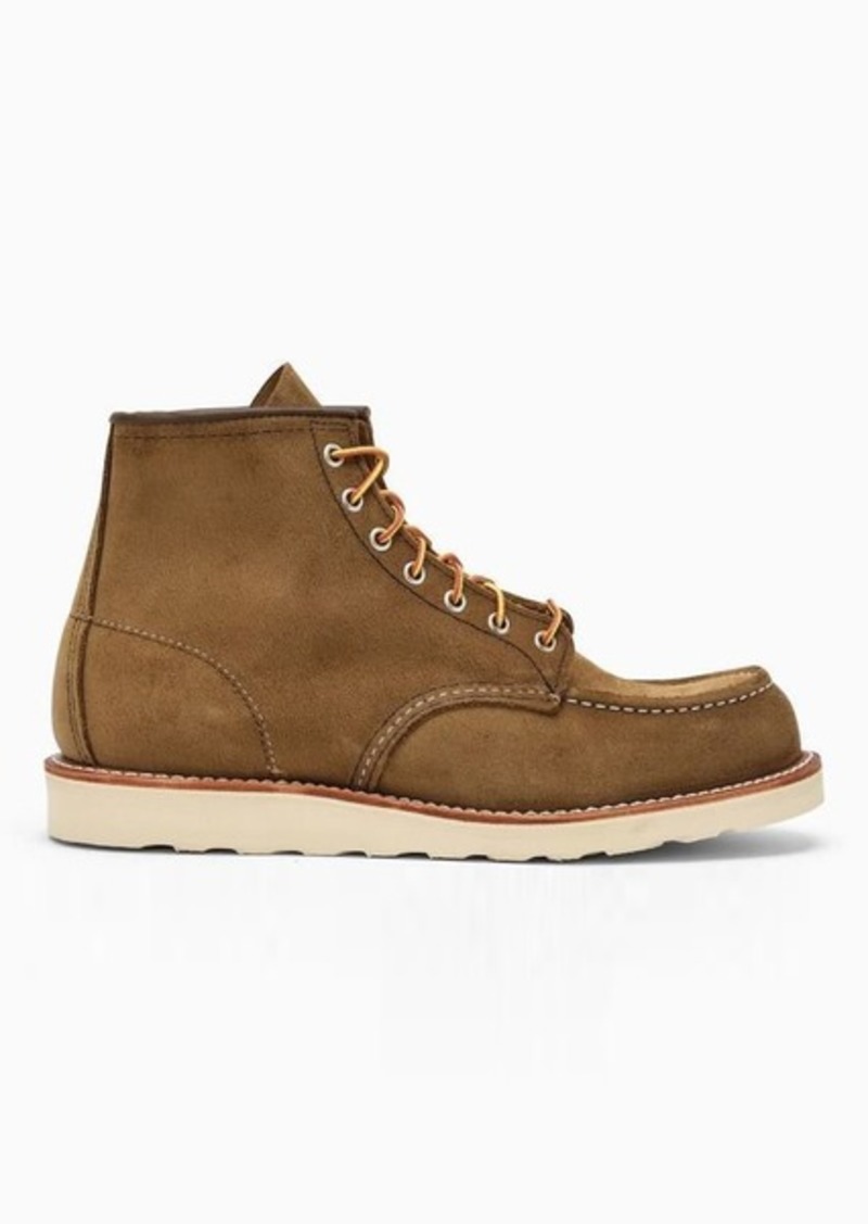 Red Wing Redwing Classic Moc olive suede boot