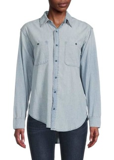 Re/Done 60s Long Sleeve Chambray Shirt