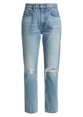 Re/Done 70s Destroyed Straight-Leg Jeans