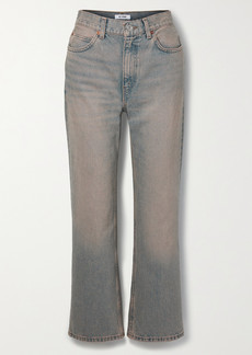 Re/Done 70s Distressed High-rise Straight-leg Jeans
