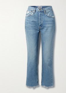 Re/Done 70s High Rise Stove Pipe Distressed Straight-leg Jeans