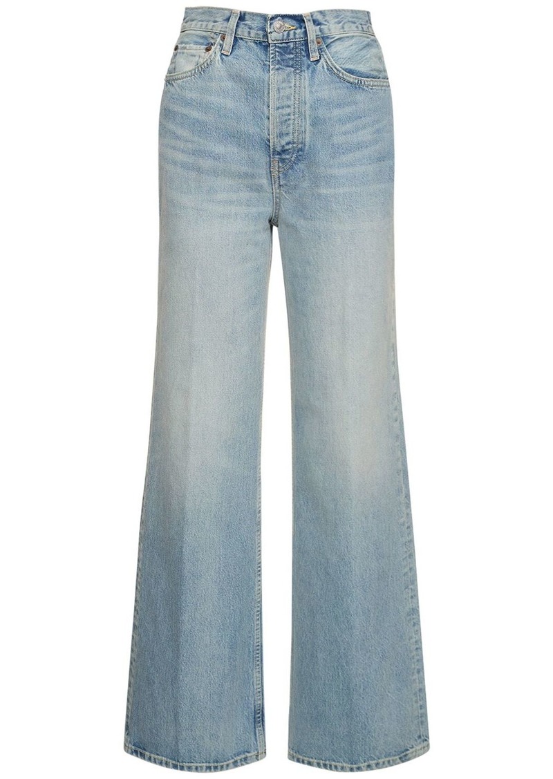 Re/Done 70's High Waisted Cotton Wide Leg Jeans