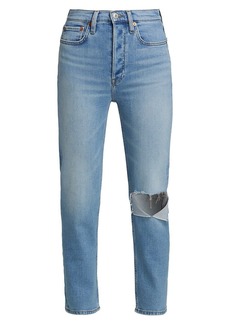 Re/Done 70s Stovepipe Distressed Jeans